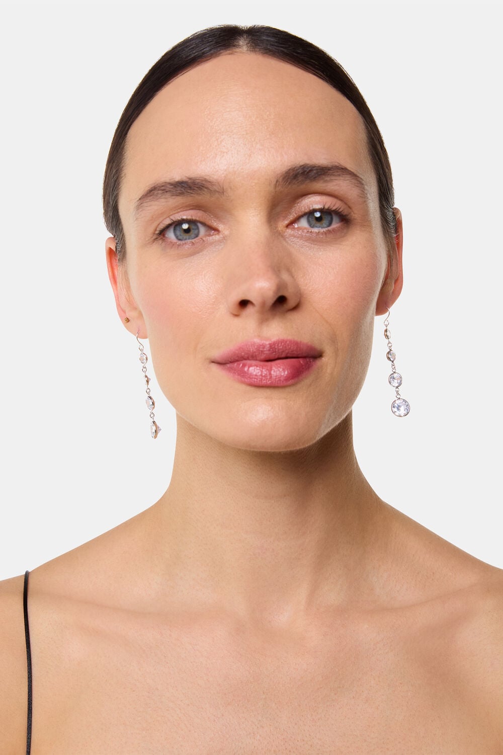 Clear Gem Drop Earring