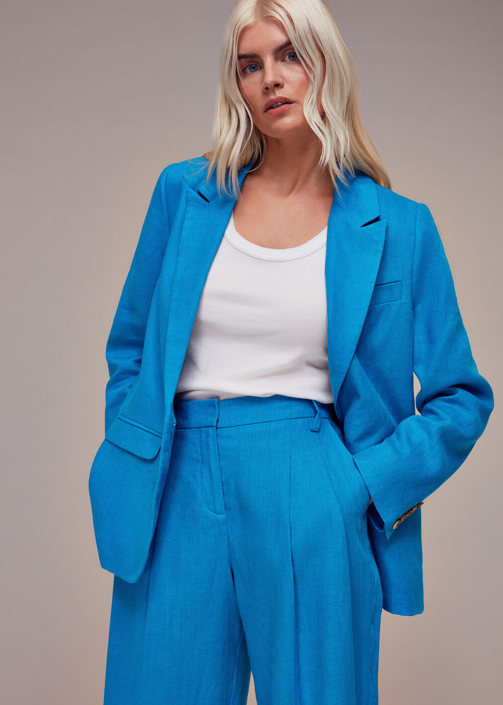 Petite Lucy Linen Blazer