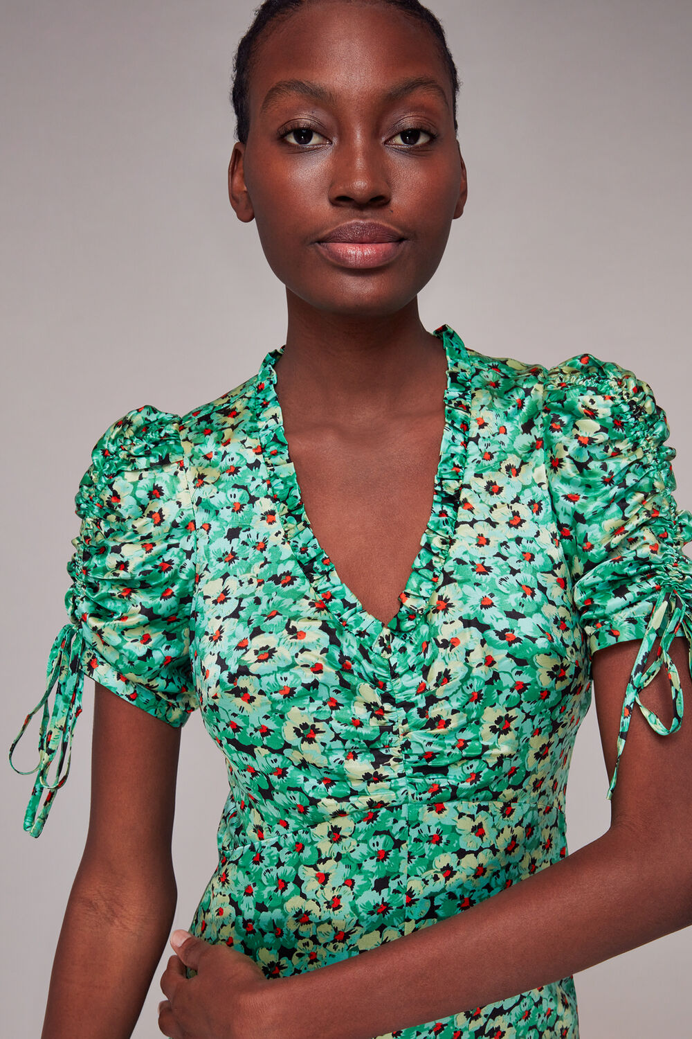 Pansy Meadow Silk Mix Dress