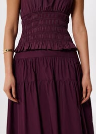 Tier Hem Cotton Skirt