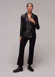 Sequin Double Breasted Blazer