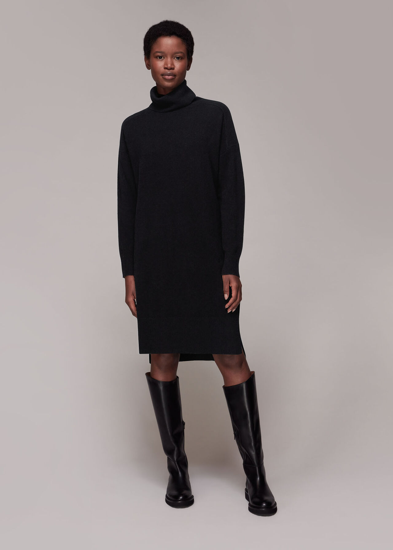 Cashmere Roll Neck Dress