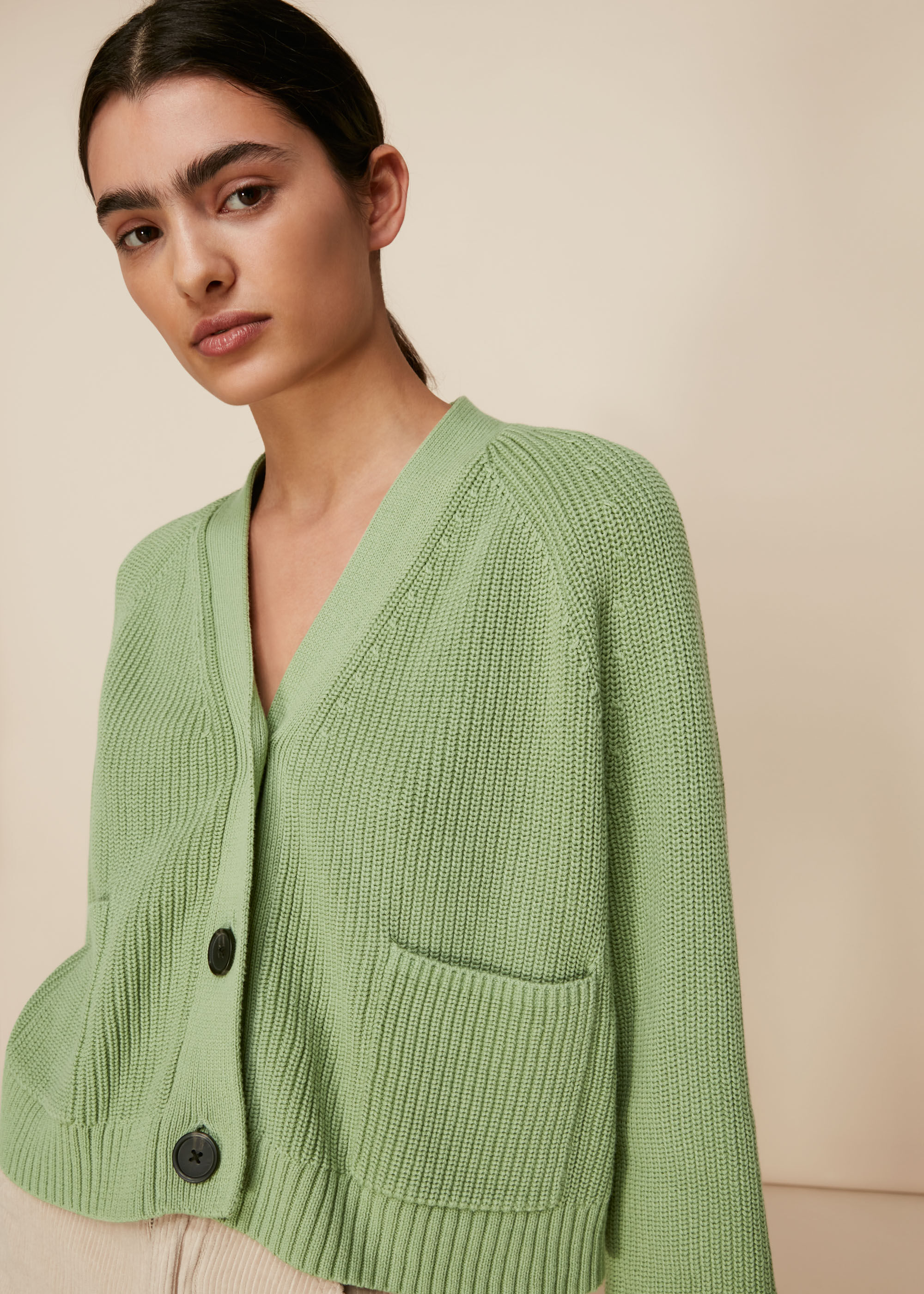 Button cardigan deals with pockets
