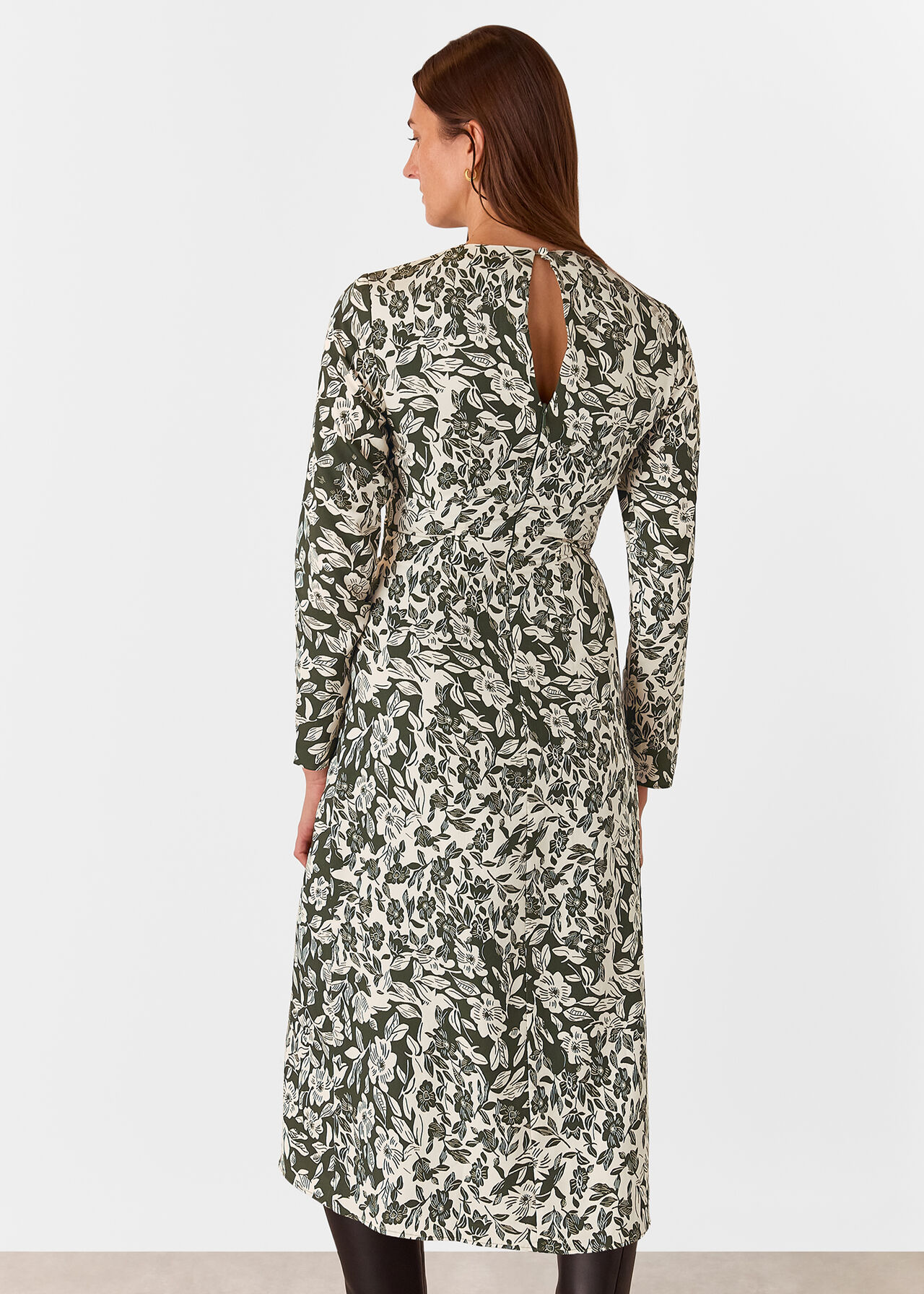 Cut Stems Ruched Side Dress