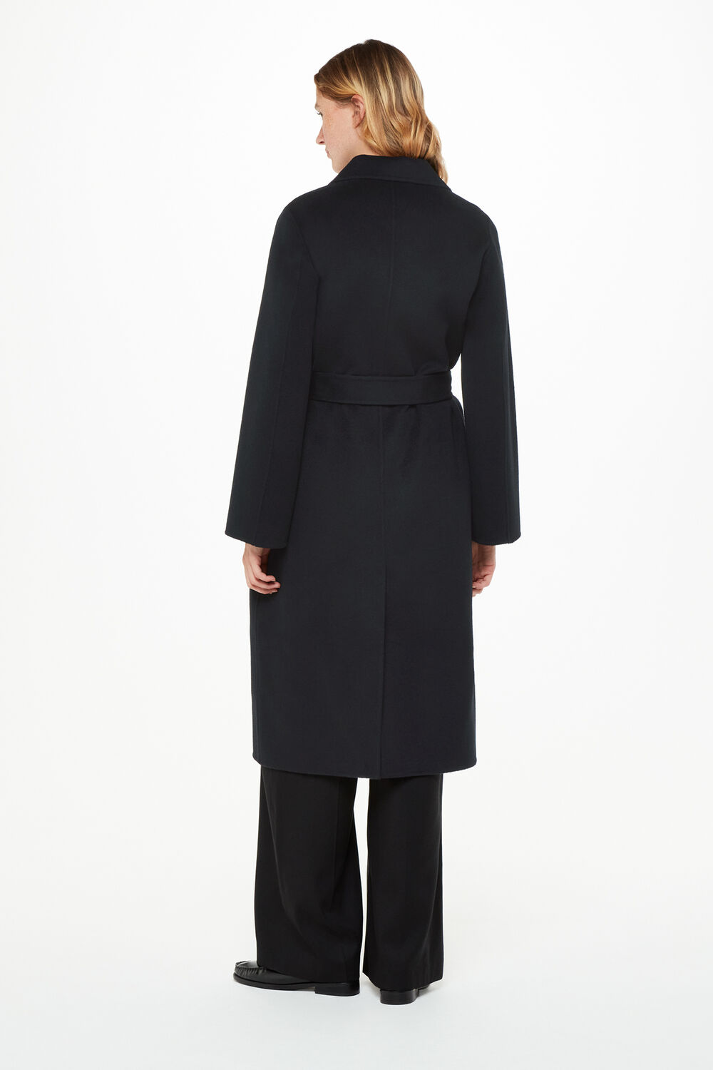 Black Nell Belted Doubled Faced Coat