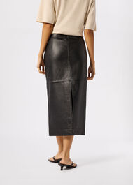 Jamie Leather Midi Skirt