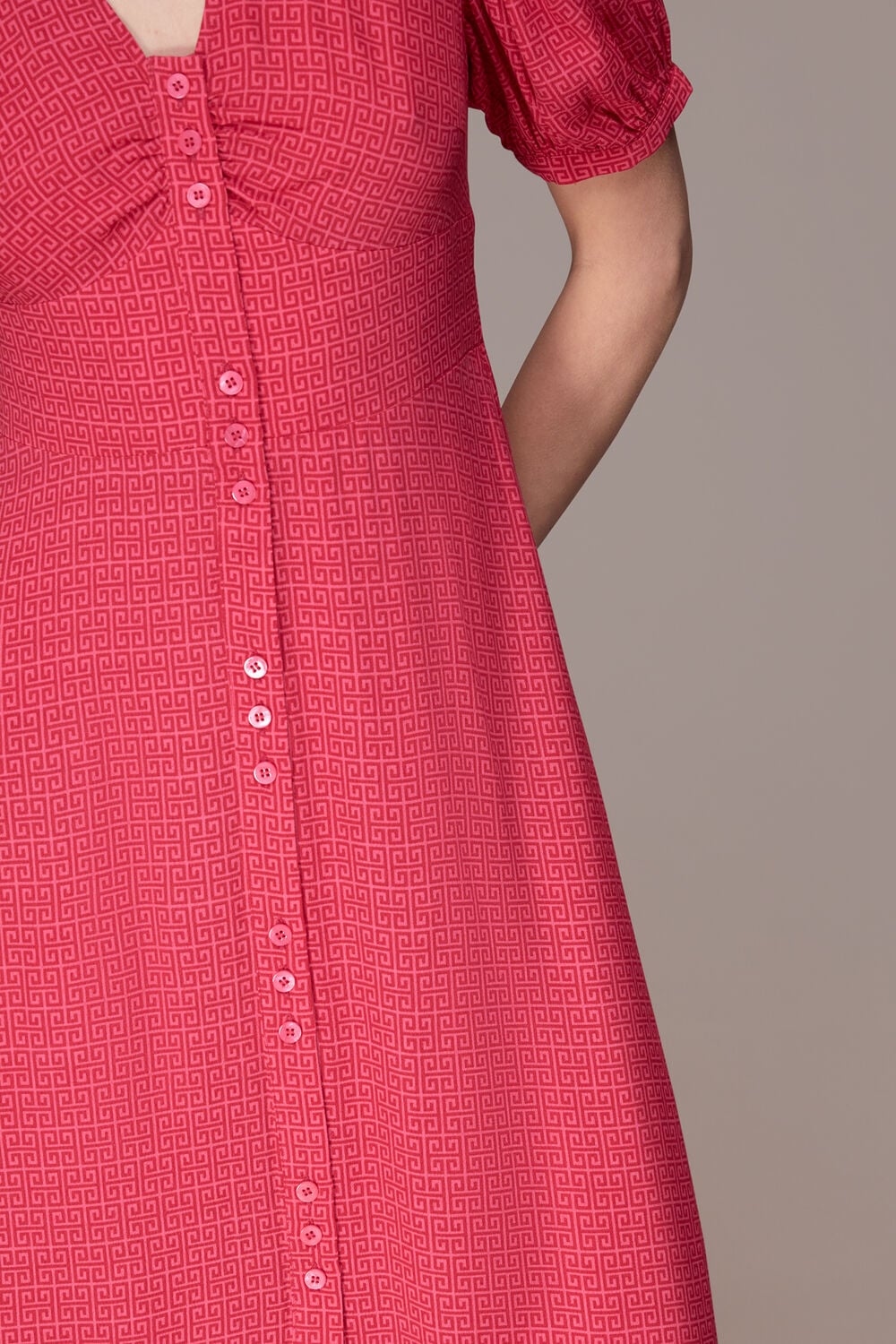 Labyrinth Geo Print Midi Dress