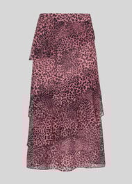 Wild Cat Print Skirt Pink/Multi