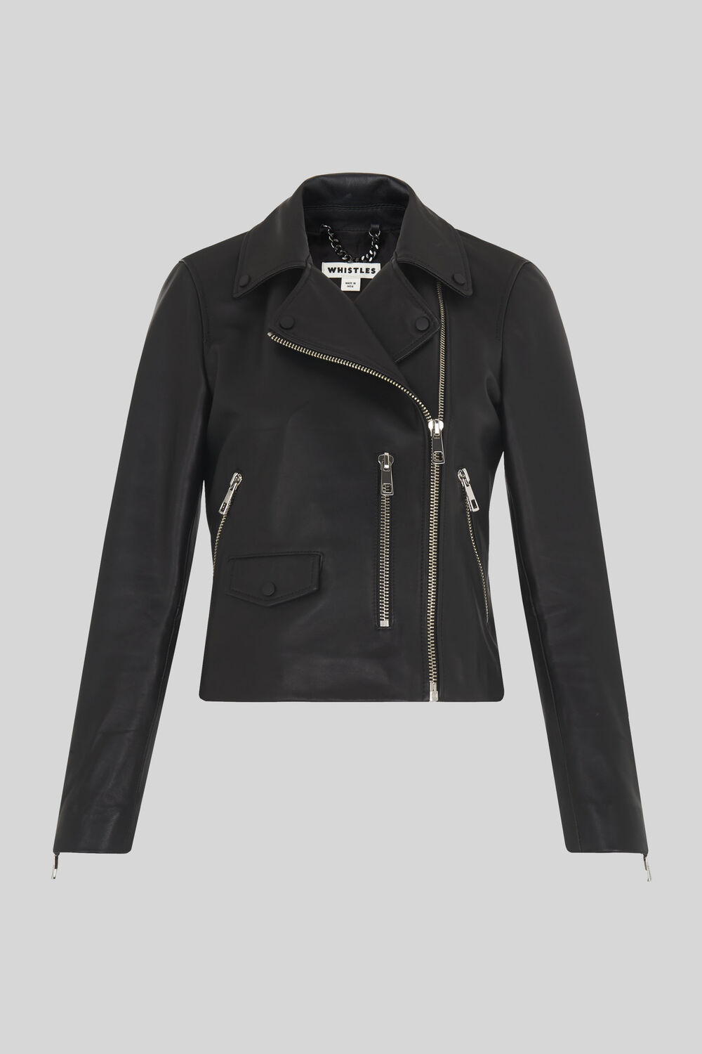 Agnes Leather Biker Black