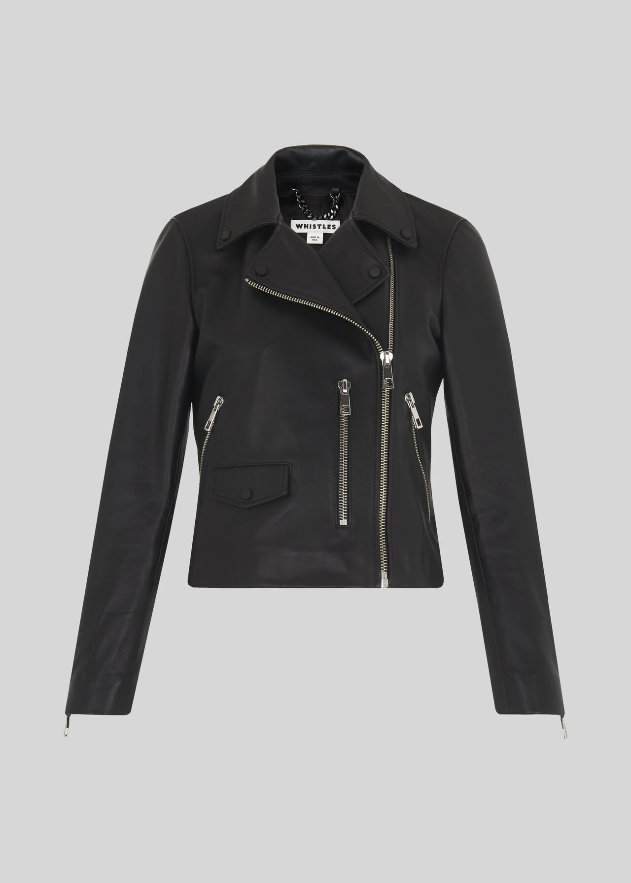 Agnes Leather Biker Black