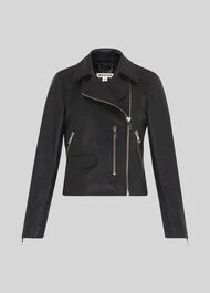 Agnes Leather Biker Black