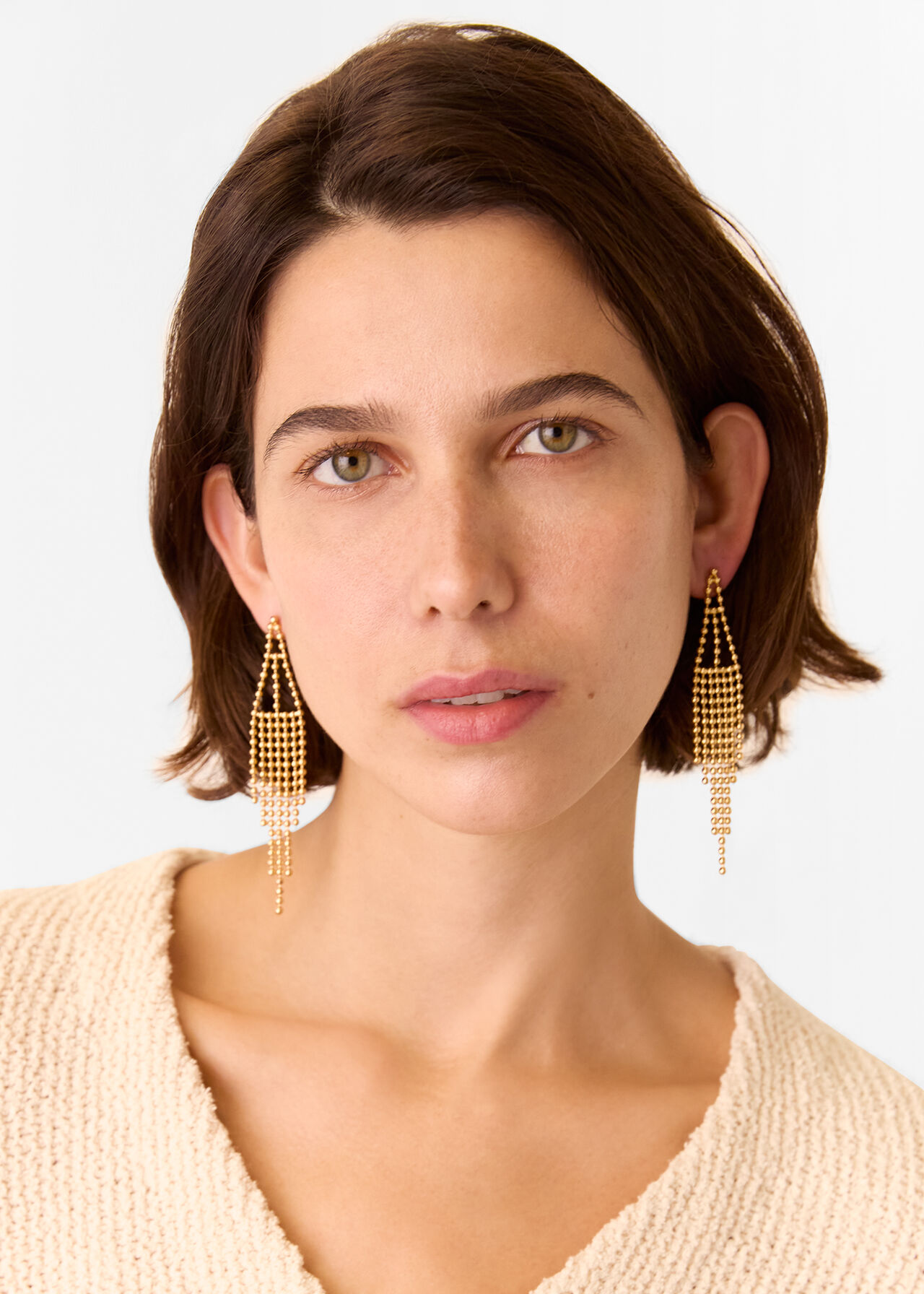 Seed Bead Statement Earring