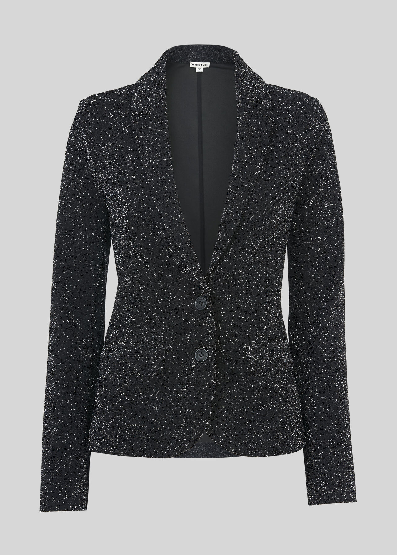 Sparkle Ponte Jersey Jacket Black