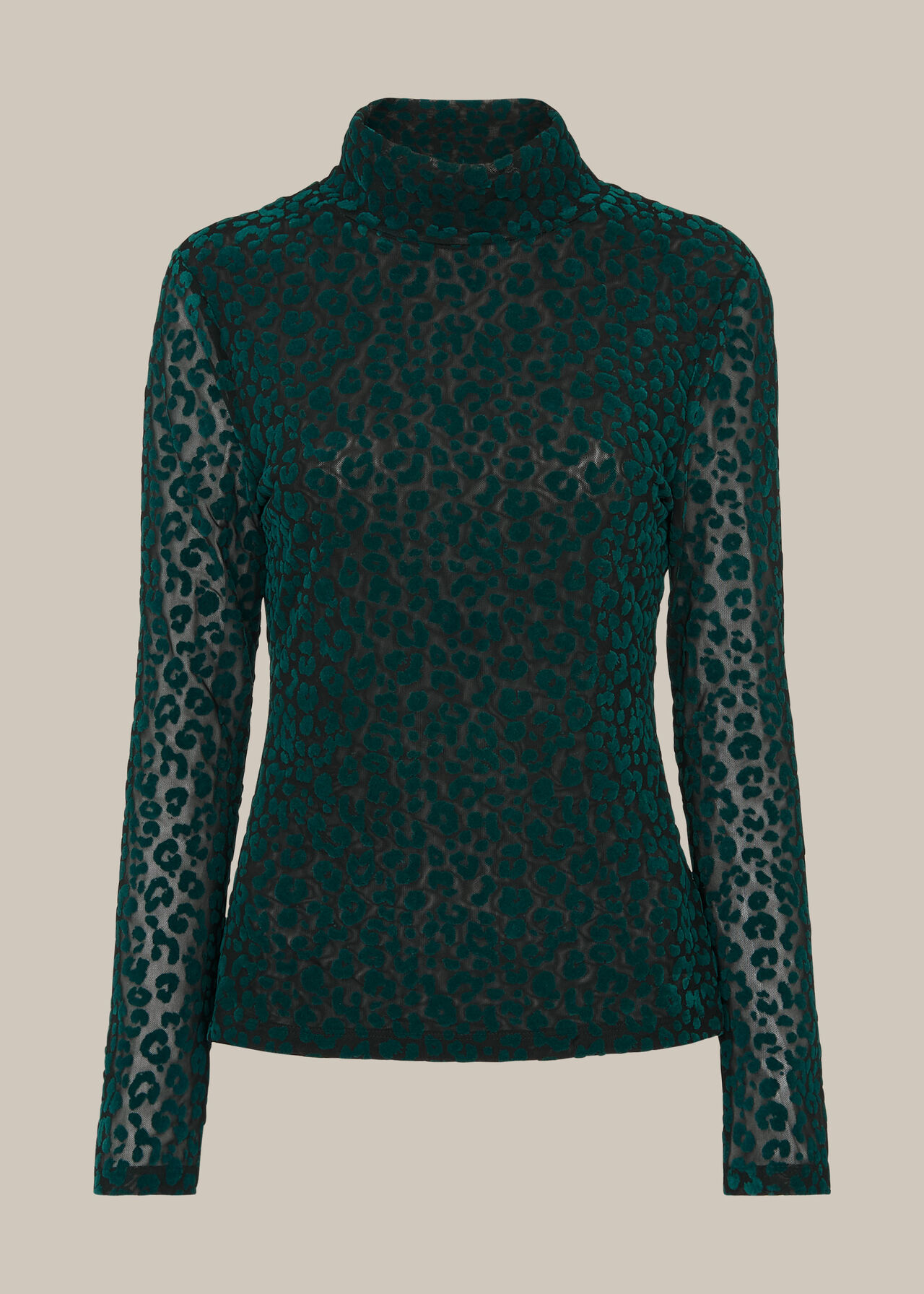 Flocked Animal Mesh Top