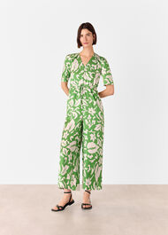 Floral Tie Waist Jumpsuit