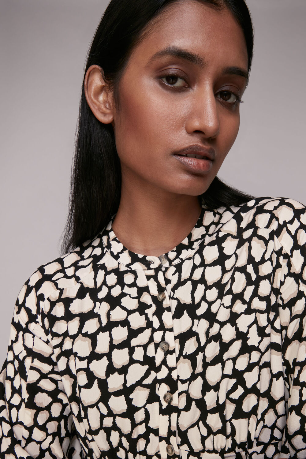 Giraffe Print Trapeze Dress