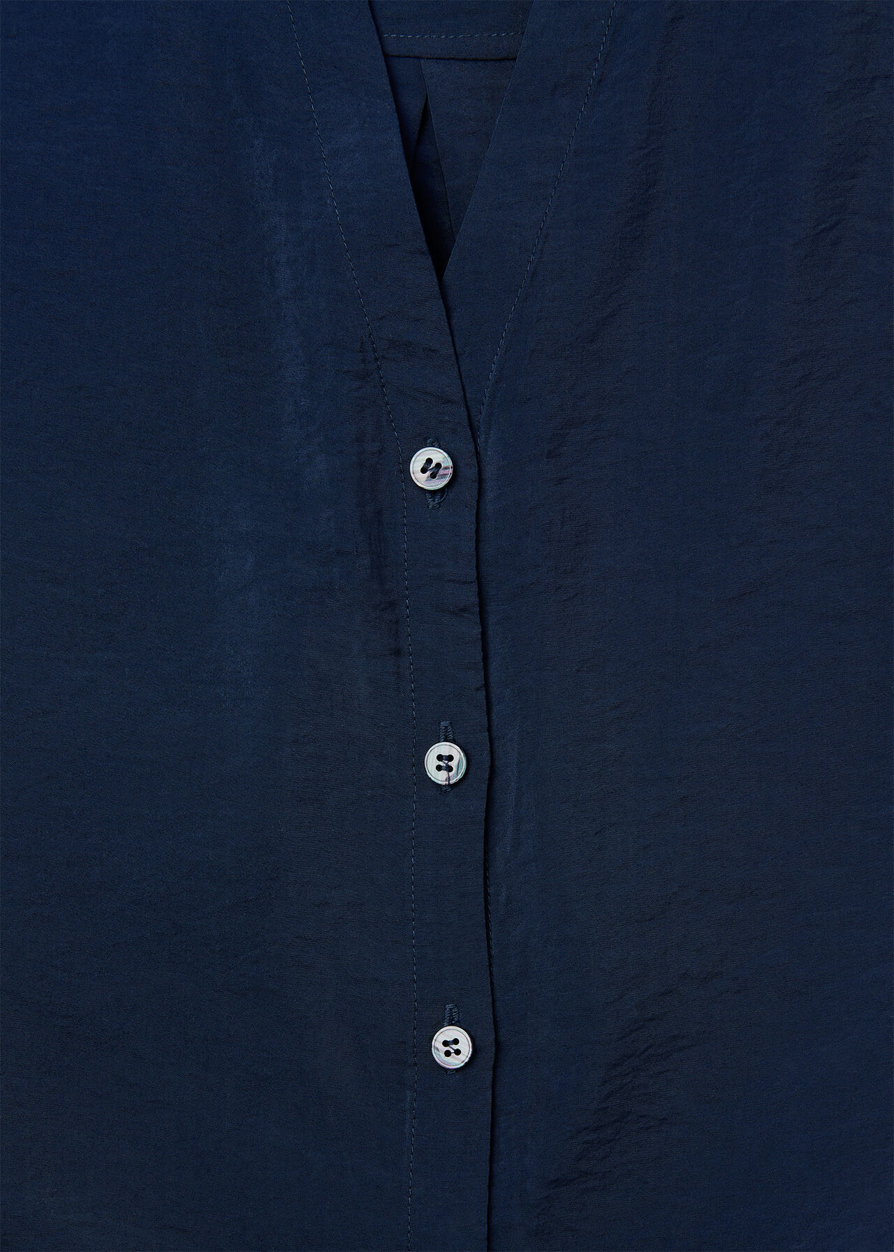 Button Down Tie Side Shirt