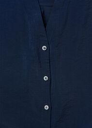 Button Down Tie Side Shirt