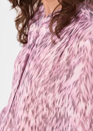 Leopard Pleat Detail Shirt