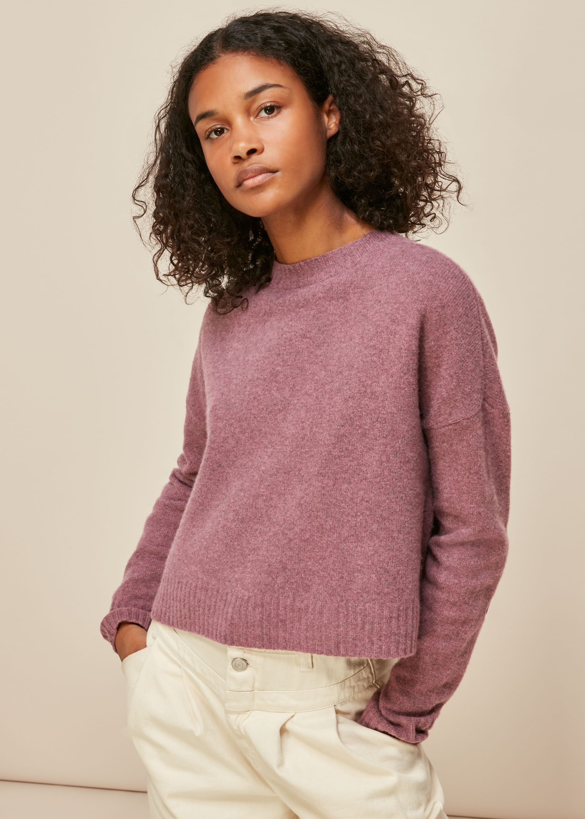 Purple/Multi Reversible Merino Mix 