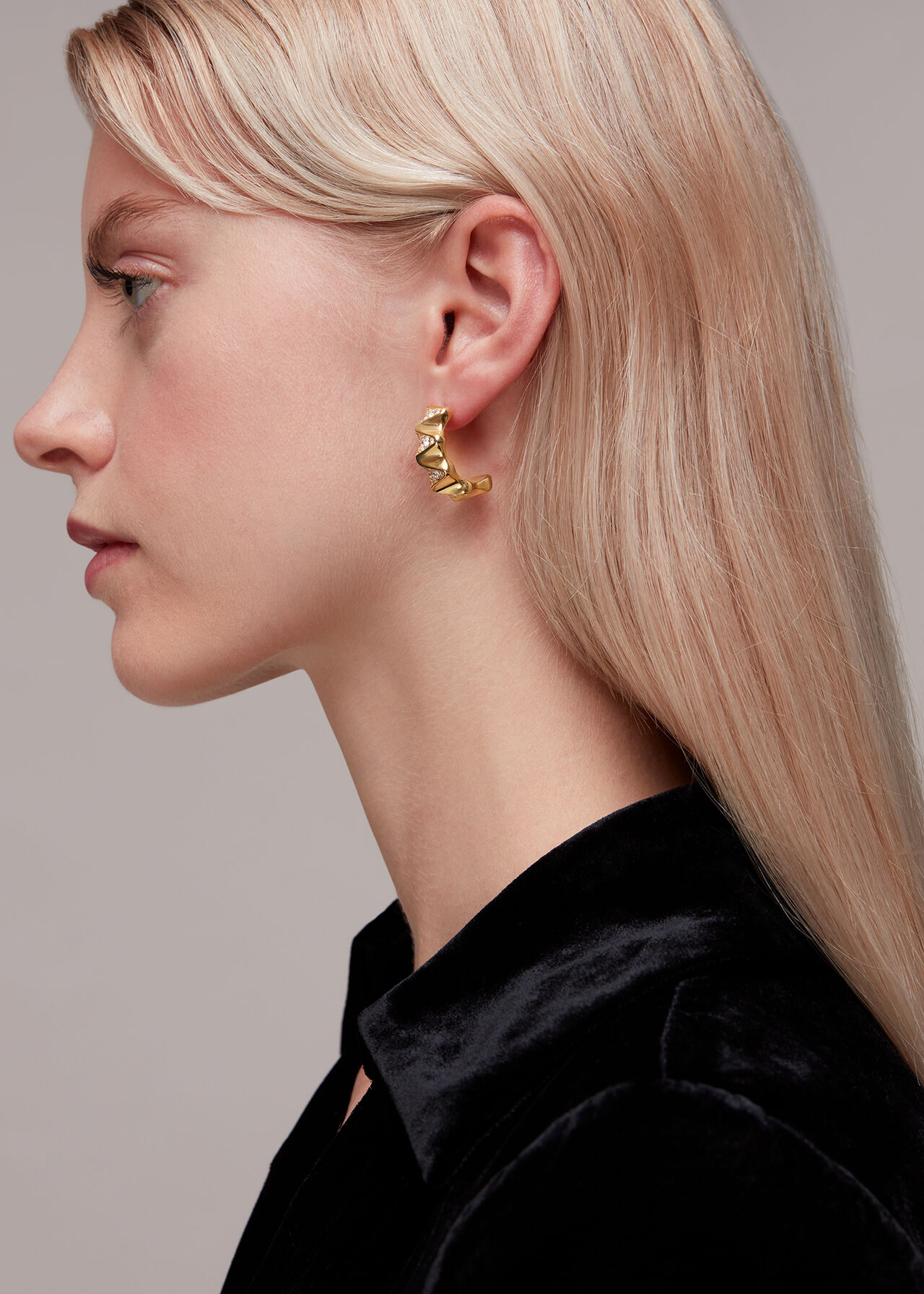 Zigzag Gem Earring