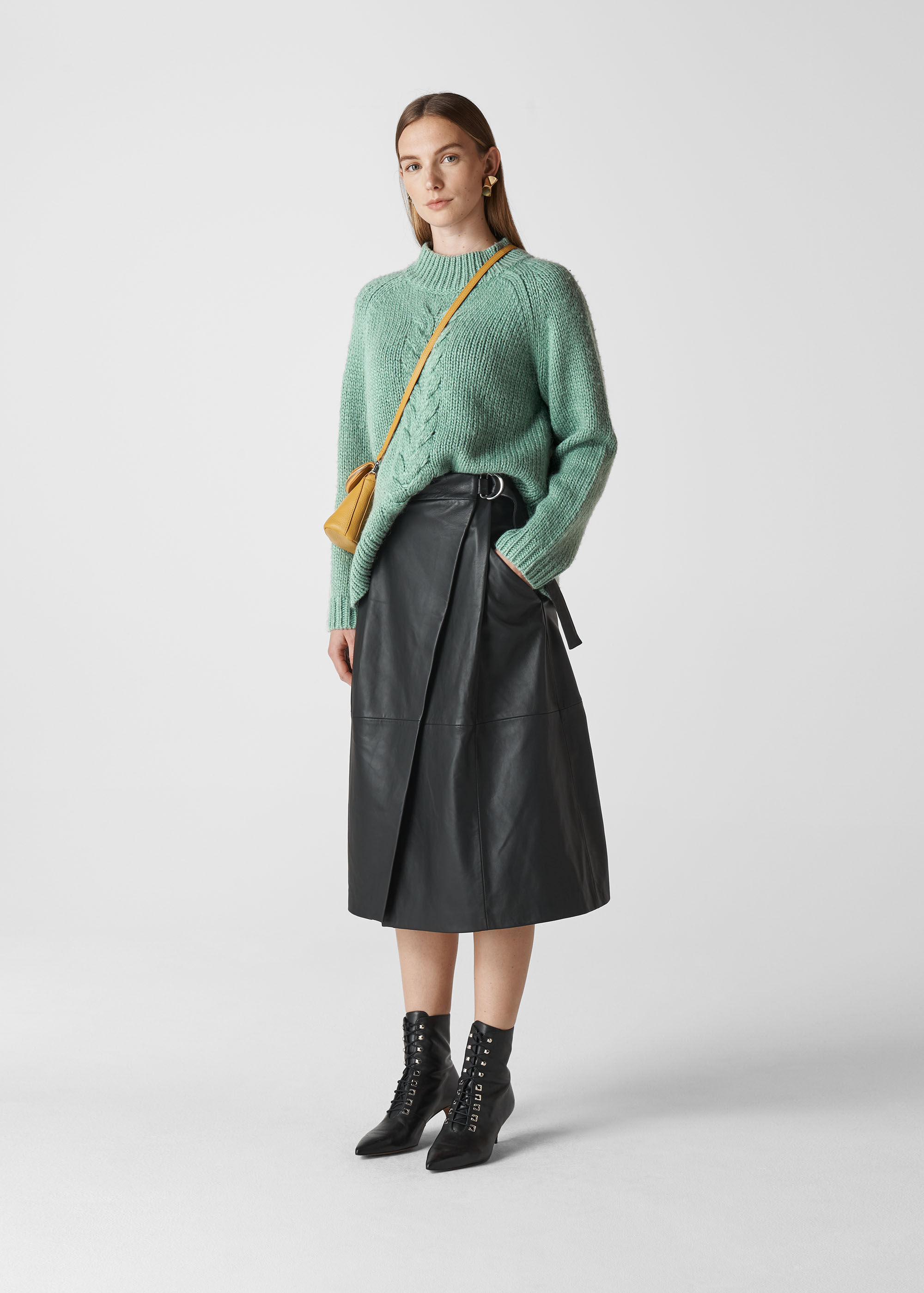 Oversized Cable Alpaca Sweater
