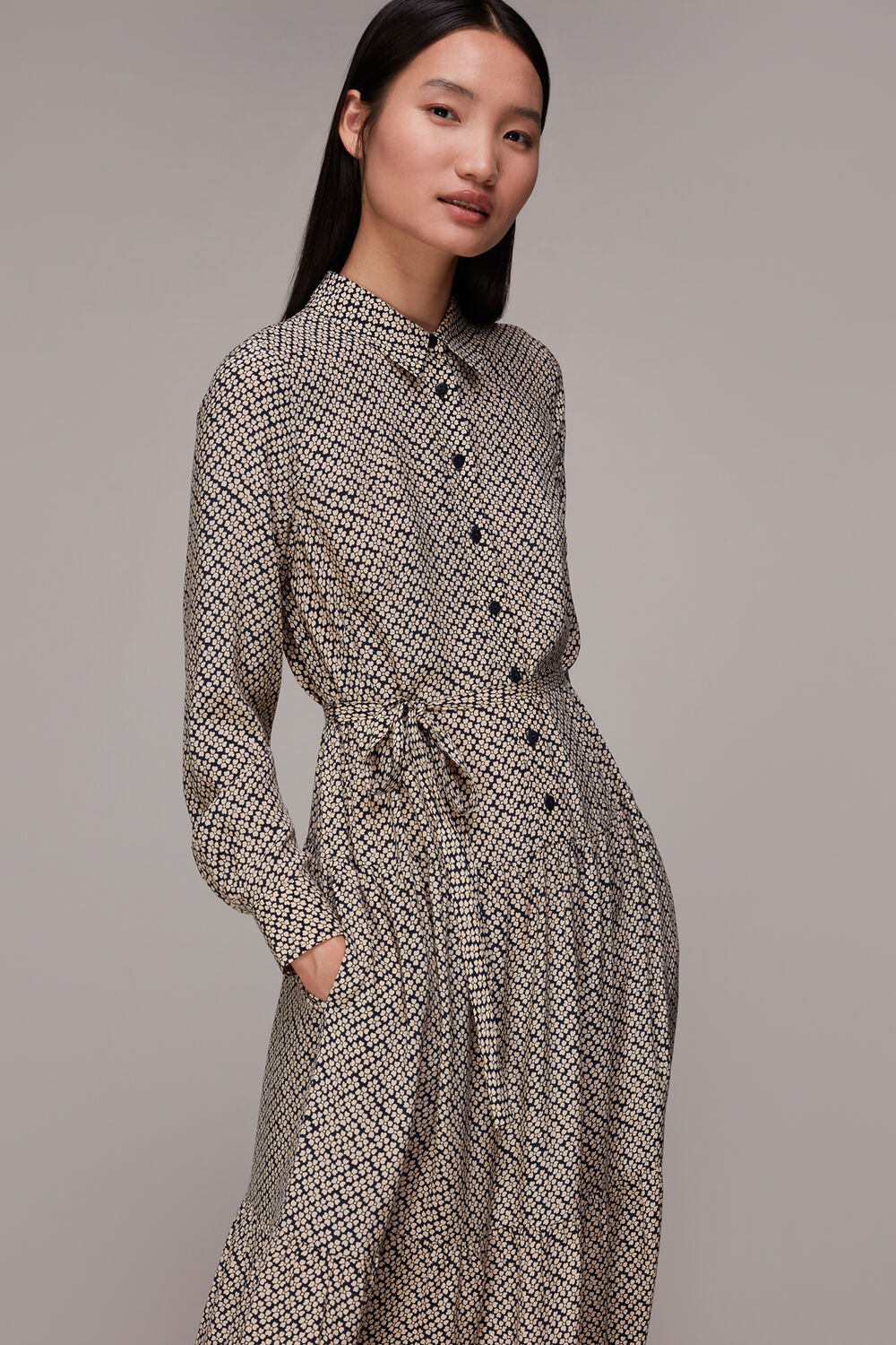 Clover Print Shirt Dress