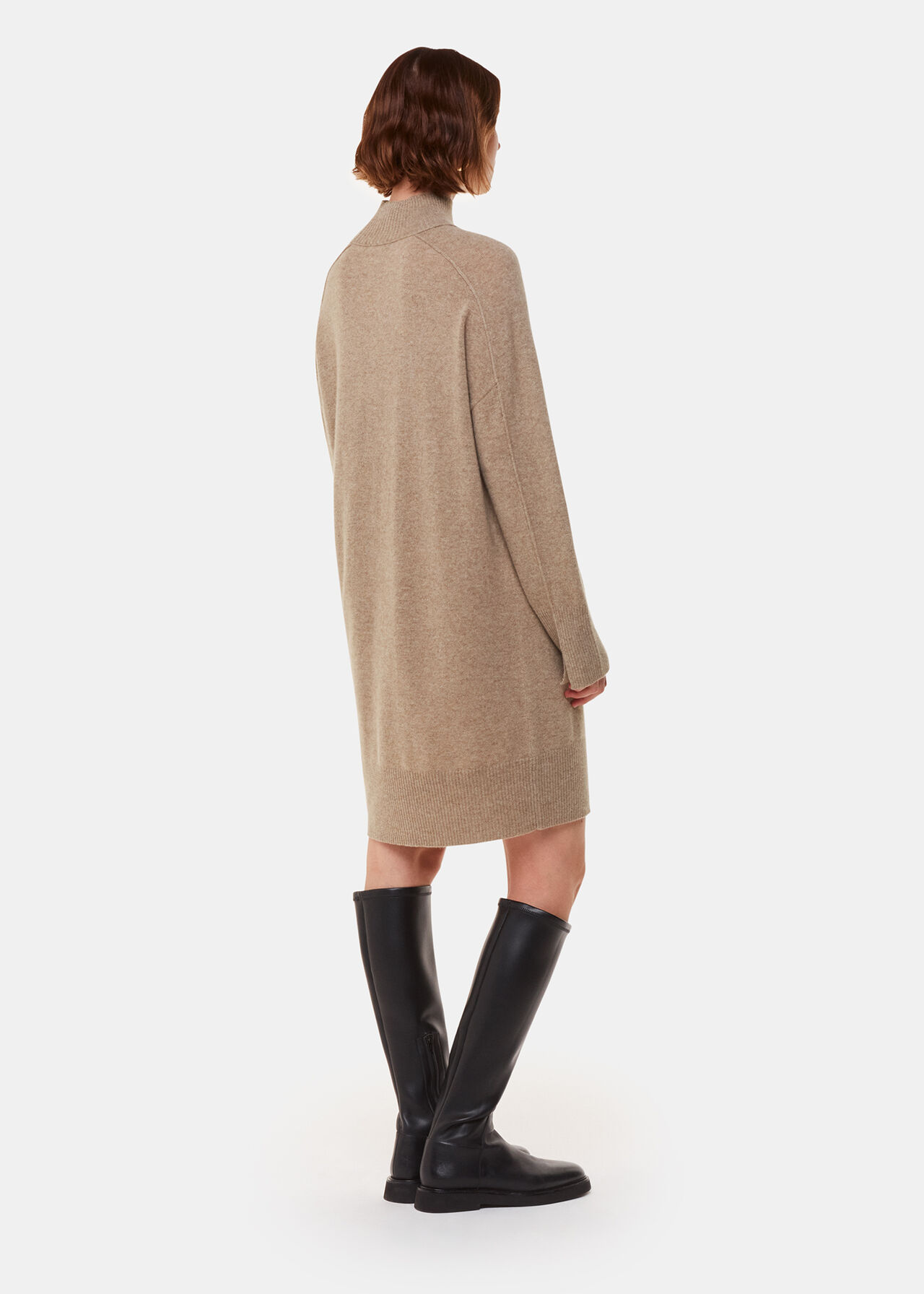 Cashmere Funnel Neck Dress