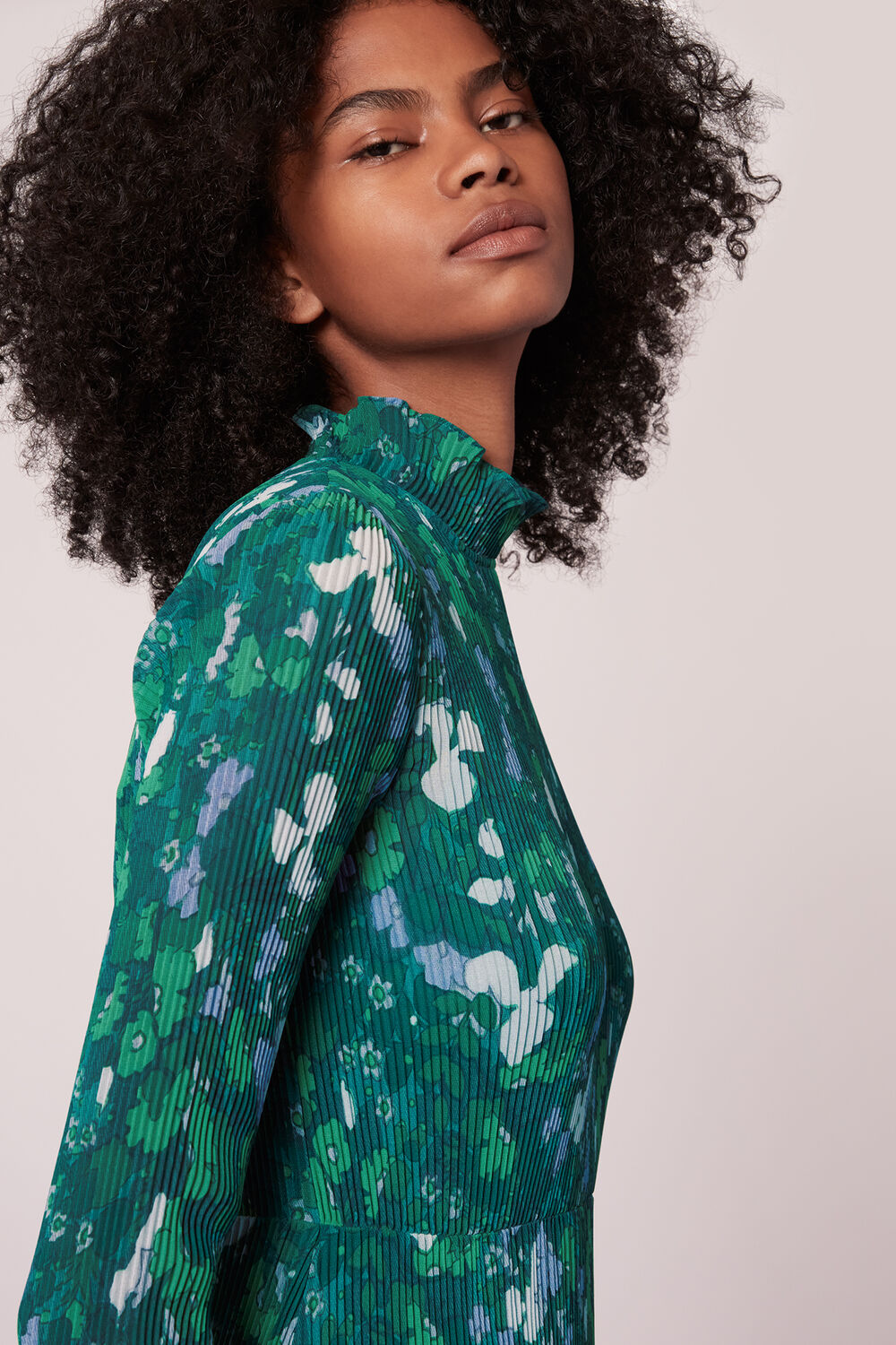 Kaleidoscope Plisse Midi Dress