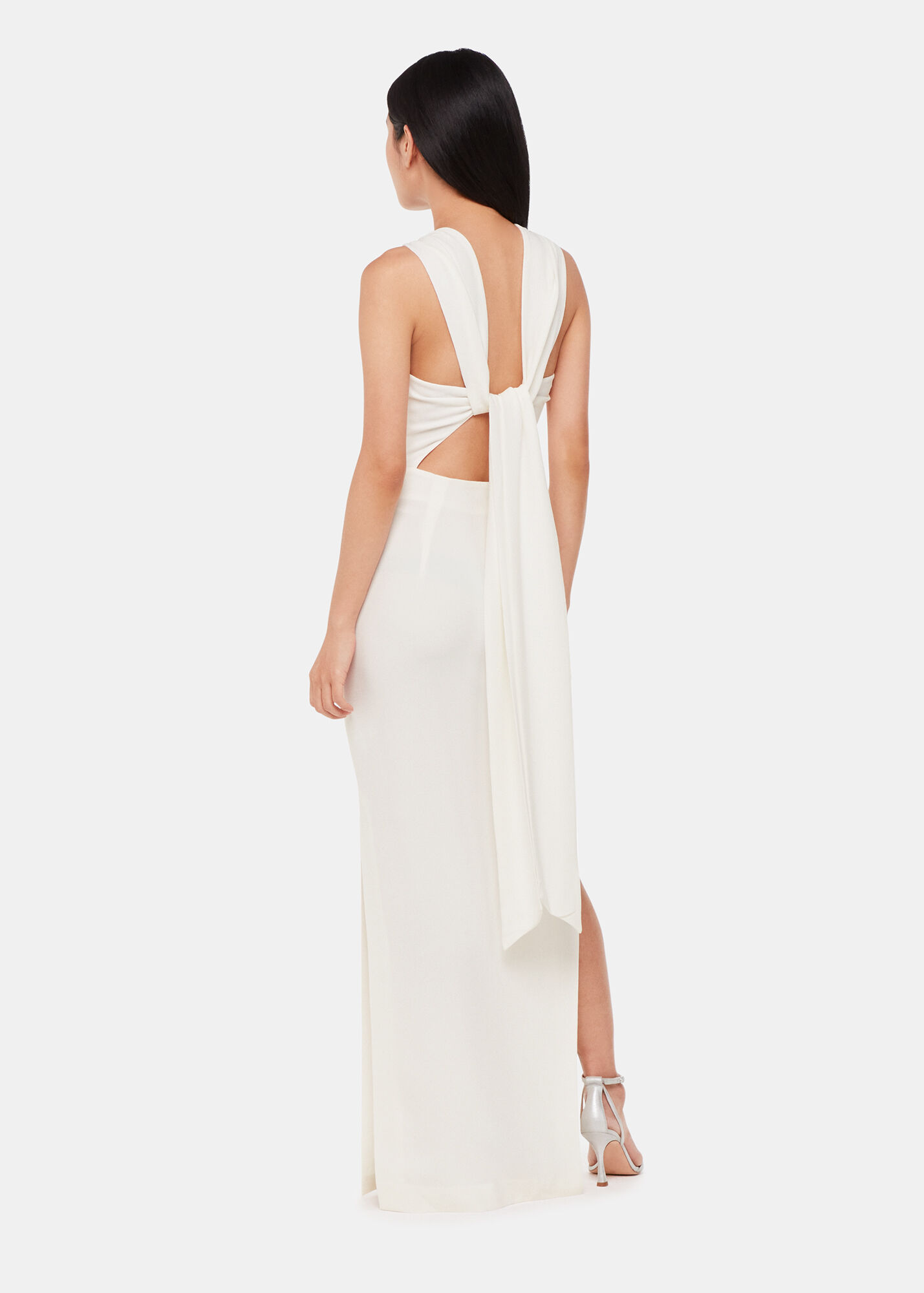 Whistles tie best sale back maxi dress