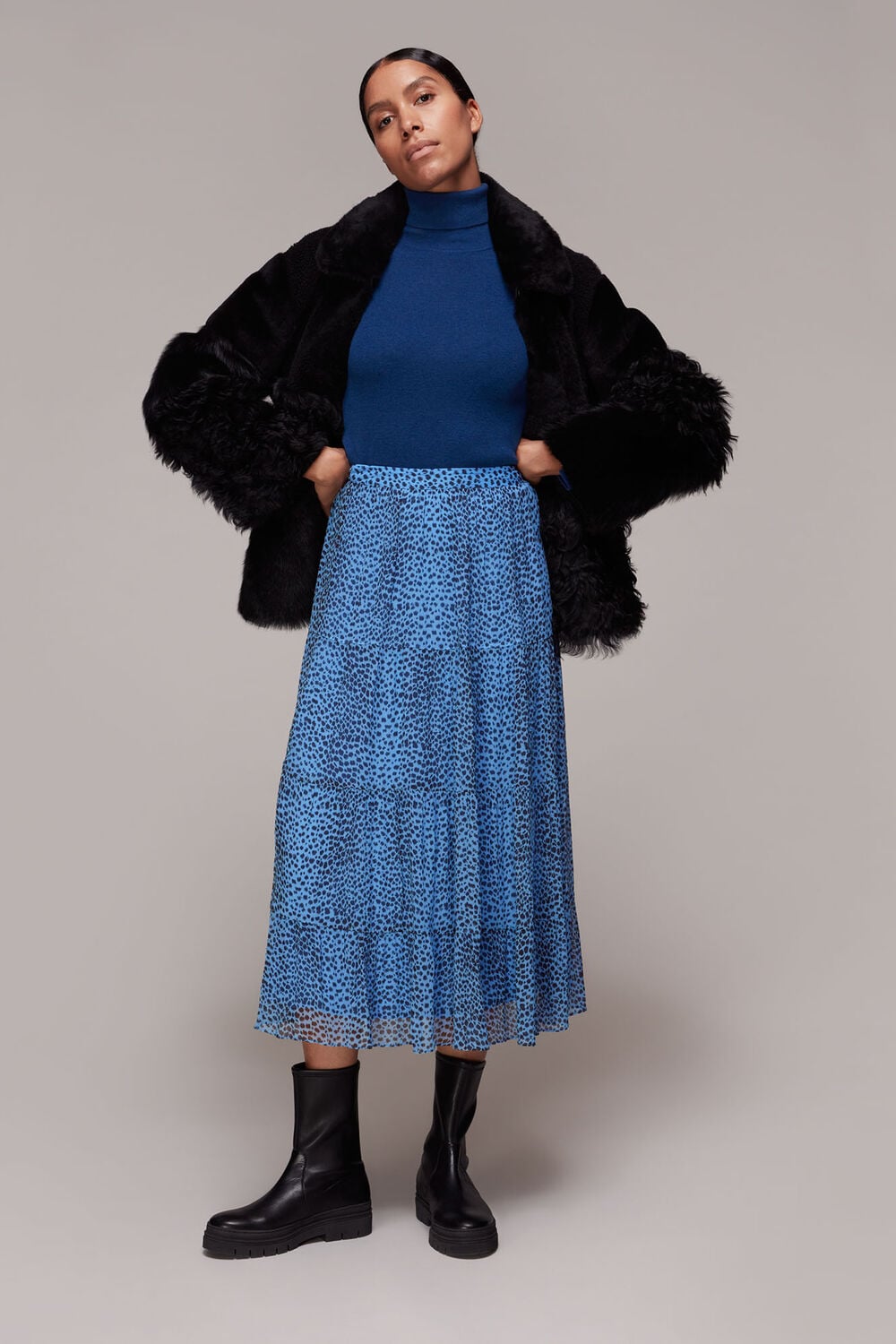 Gradient Animal Print Skirt