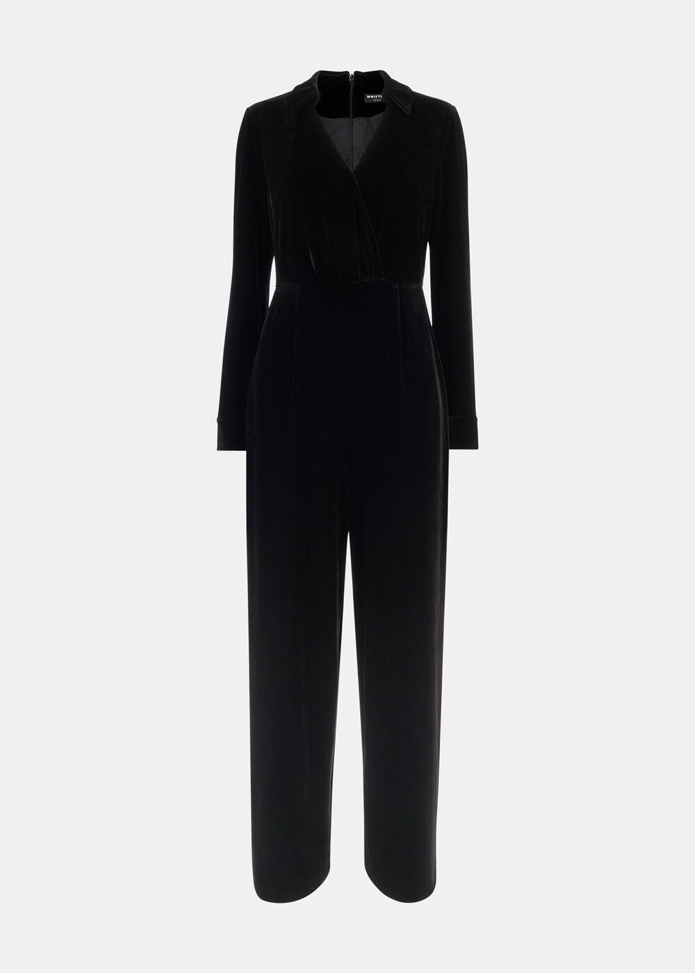 Petite Wrap Velvet Jumpsuit