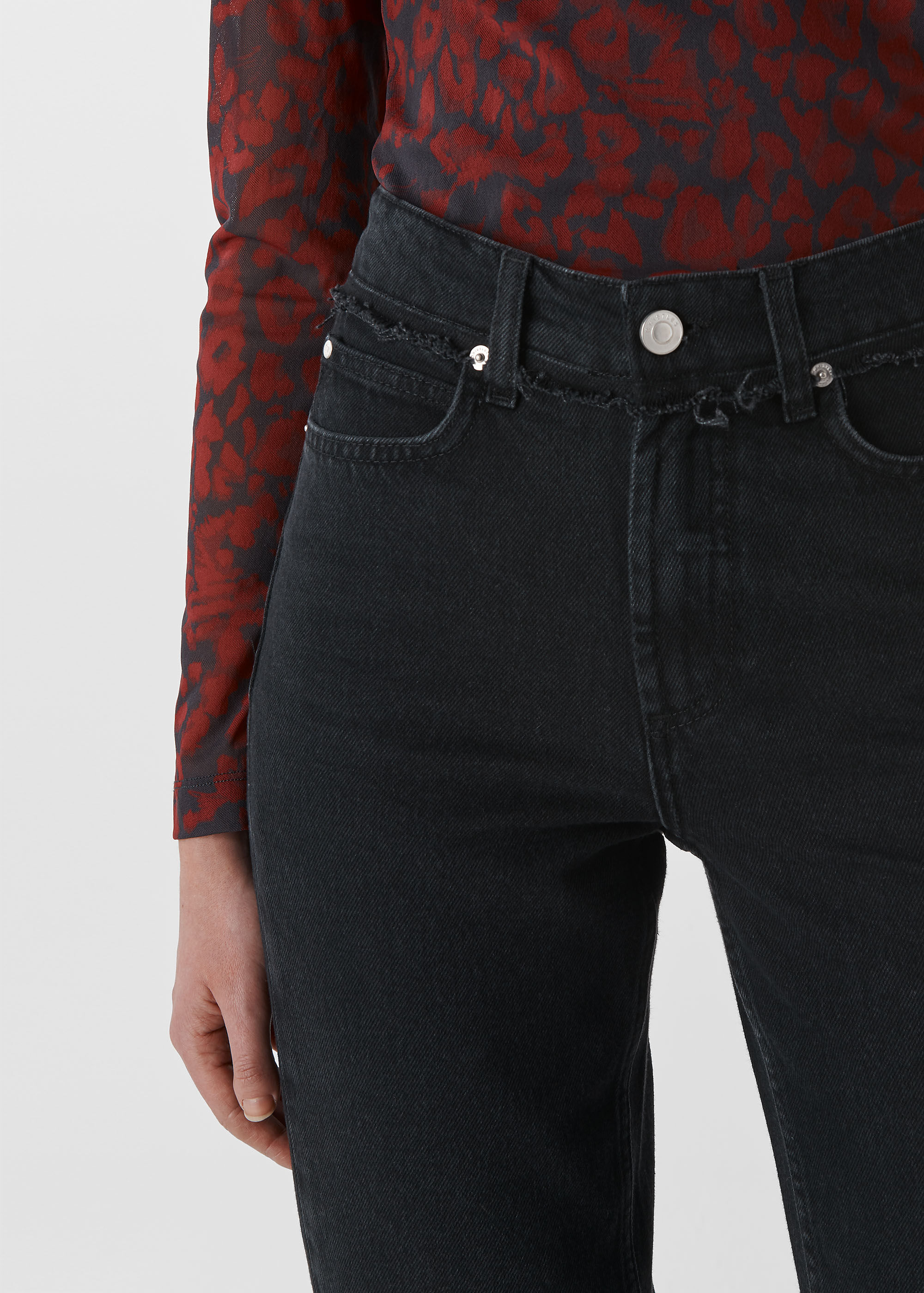 Black Hollie Straight Leg Jean 
