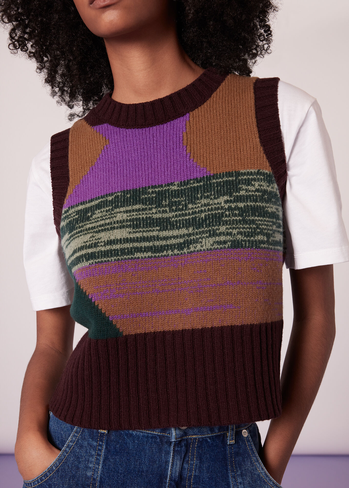 Multicolour Lively Knitted Tank WHISTLES