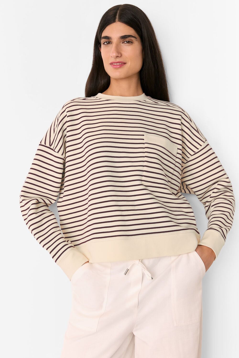 Burgundy Stripe Sweat