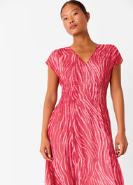 Petite Zebra Texture Midi Dress