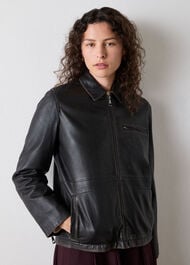 Kate Burnished Leather Jacket
