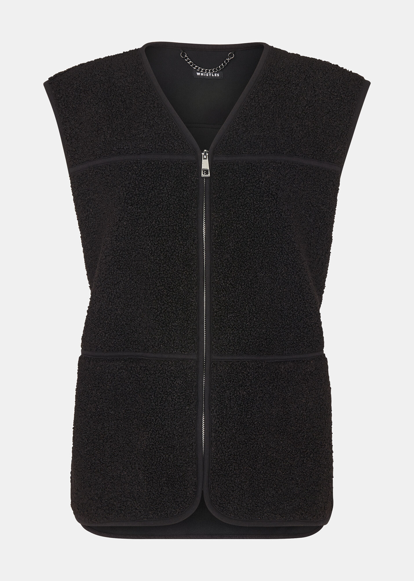 トップス Early 20th Century Black Wool Gilet Cloth Co. Black & White Square Wool Gilet | SIRPLUS