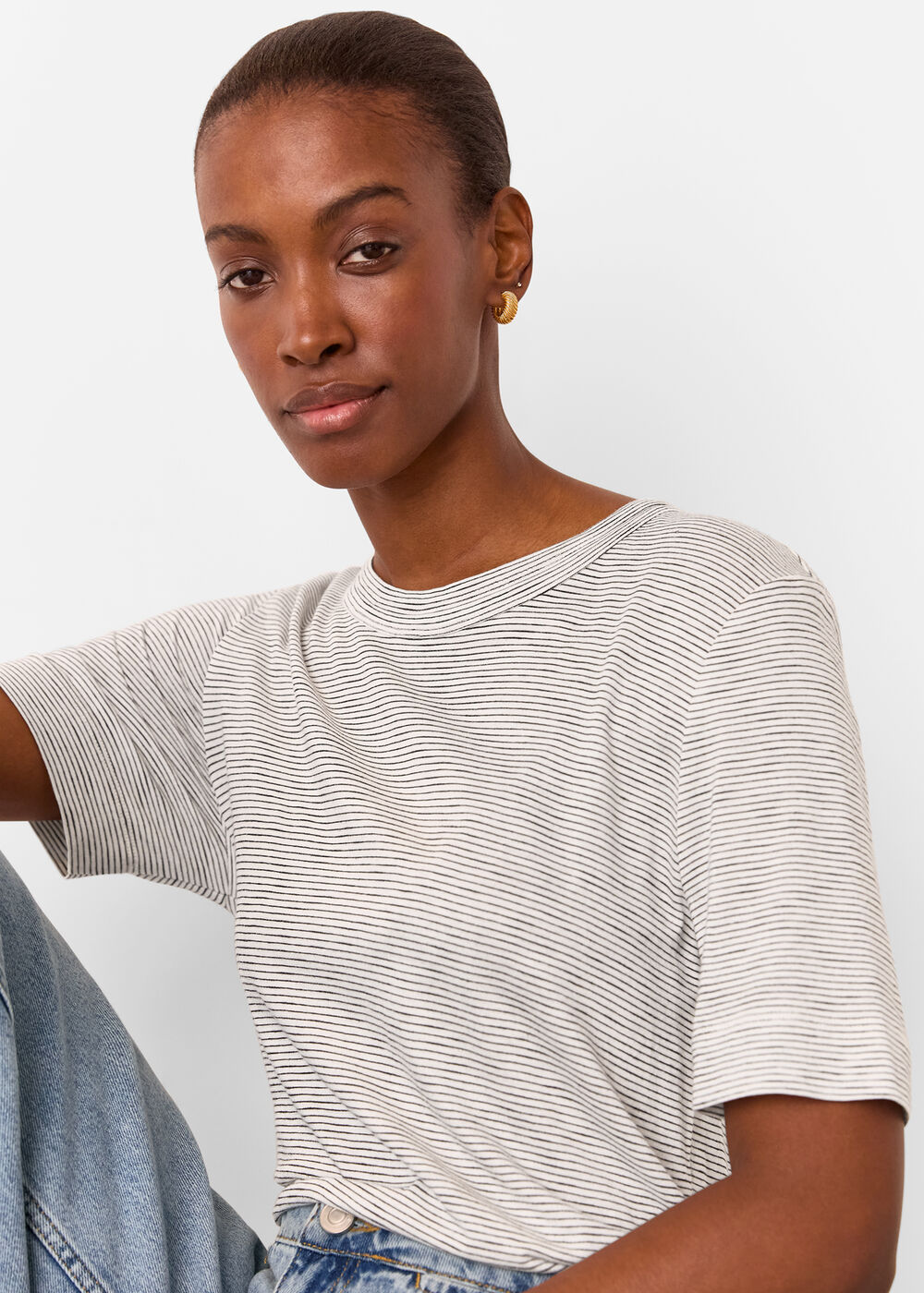 Rosa Double Trim Stripe TShirt