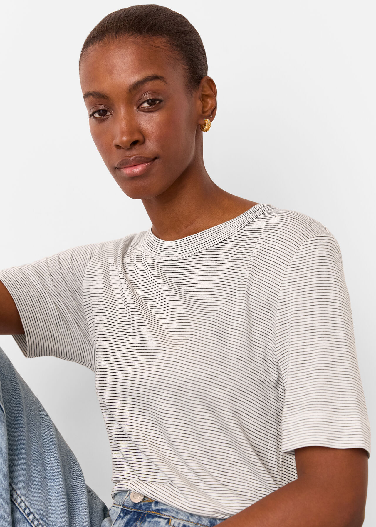 Rosa Double Trim Stripe TShirt