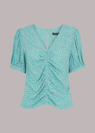 Ditsy Floral Gather Front Top