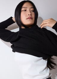 Cashmere Seam Detail Crew Knit