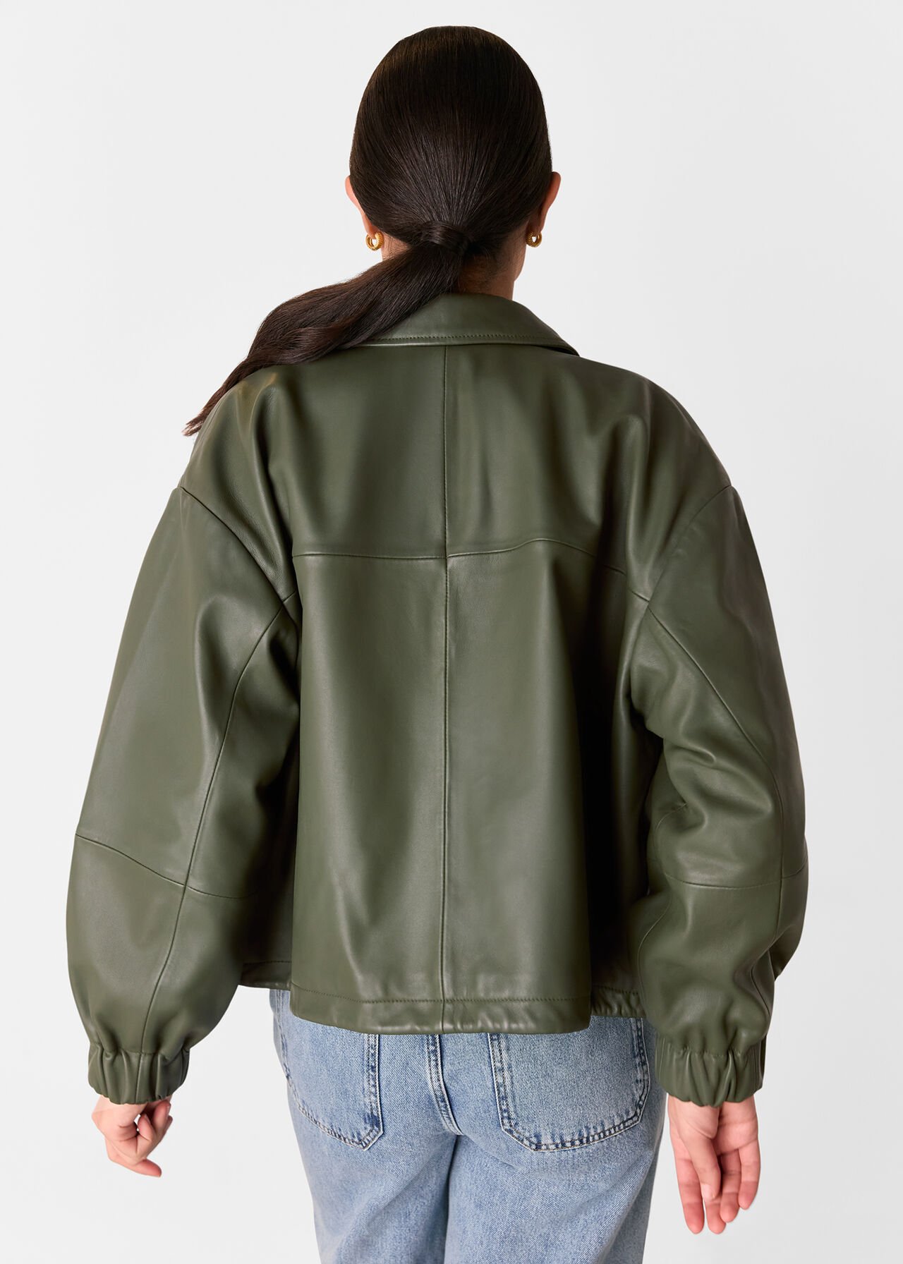 Frida Leather Bomber Jacket