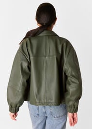 Frida Leather Bomber Jacket