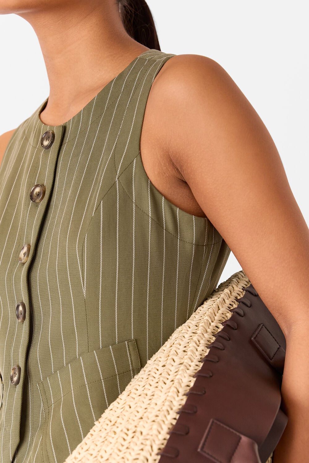 Petite Lottie Pinstripe Waistcoat