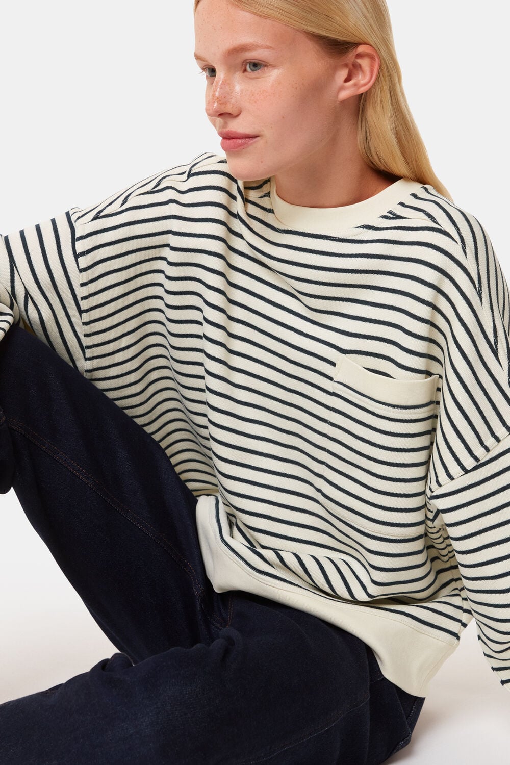 Ivory Stripe Sweat