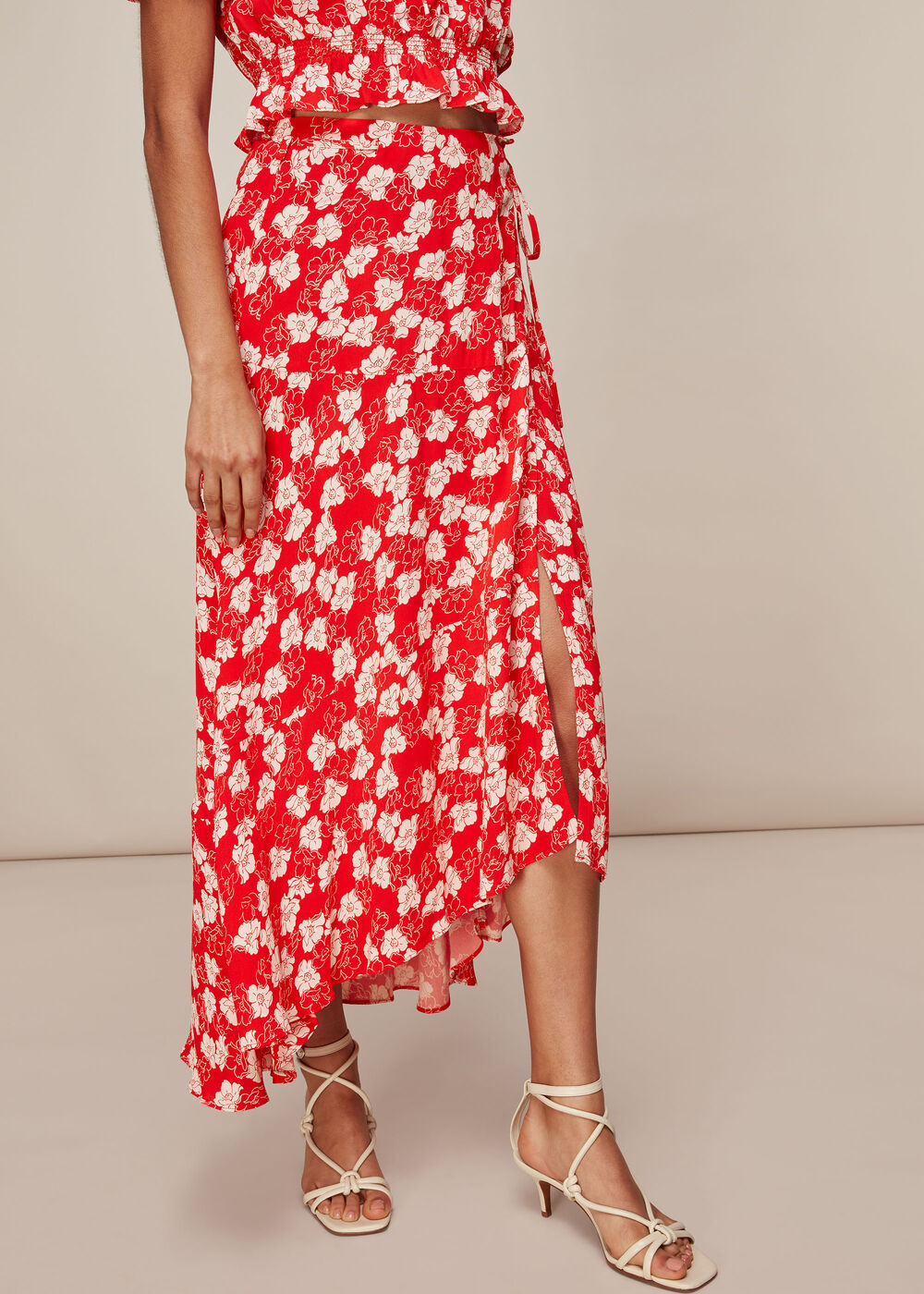 Floral Garland Wrap Skirt