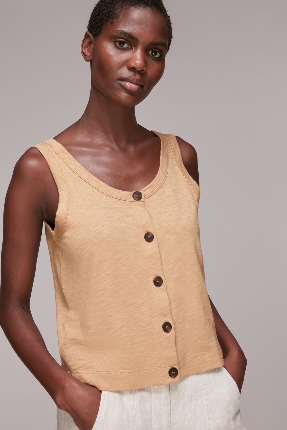 Reversible Button Up Tank Top