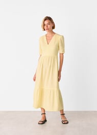 Textured Cotton Midi Dress