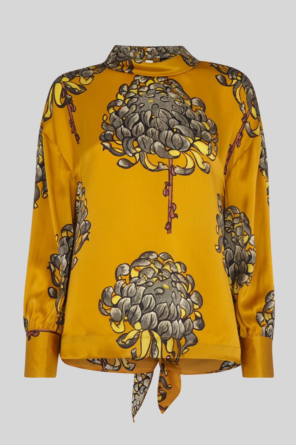 Gabrielle Print Silk Top Yellow/Multi
